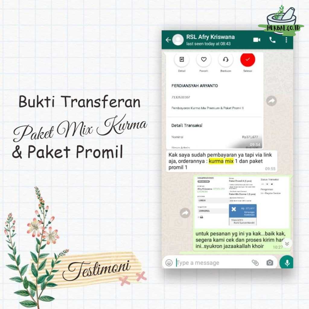 Terimakasih yang sudah order MIx Kurma Premium dan Promil Azuriyah, Semoga bermanfaat dan berkah